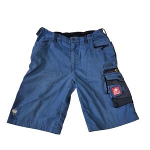 Engelbert Strauss Utility Work Shorts Blue Size Small 26 Waist W Flaw